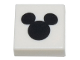 Part No: 3070pb260  Name: Tile 1 x 1 with Black Mickey Mouse Head Silhouette Pattern