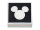 Part No: 3070pb264  Name: Tile 1 x 1 with White Mickey Mouse Head Silhouette on Black Background Pattern