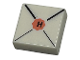 Part No: 3070pb291  Name: Tile 1 x 1 with Envelope with Black Capital Letter H on Coral Wax Seal Pattern (HP Hogwarts Mail)
