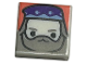 Part No: 3070pb303  Name: Tile 1 x 1 with Male Wizard Head with Dark Purple Hat, Light Bluish Gray Beard and Long Hair on Coral Background Pattern (HP Albus Dumbledore)