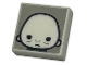 Part No: 3070pb313  Name: Tile 1 x 1 with Bald Male Head with Frown on Light Bluish Gray Background Pattern (HP Voldemort)