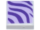 Part No: 3070pb332  Name: Tile 1 x 1 with Dark Purple Animal Stripes on Lavender Background Pattern