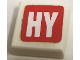 Part No: 3070pb348R  Name: Tile 1 x 1 with 'HY' in Red Square Pattern Model Right Side (Sticker) - Set 75872