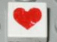 Part No: 3070px23  Name: Tile 1 x 1 with Red Heart Pattern