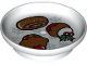 Part No: 31333pb13  Name: Duplo Utensil Dish 3 x 3 with Christmas Cookie, Cupcakes, and Snowflakes Pattern