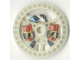 Part No: 32356pb01  Name: Technic, Disk 5 x 5 - RoboRider Talisman Wheel, Dynamite Mold with Robot Pattern