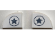 Part No: 33243pb08  Name: Slope, Curved 3 x 1 x 2 with Hollow Stud with Sand Blue Star in Circle on Both Sides Pattern (Stickers) - Set 76075
