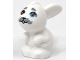 Part No: 34050pb05  Name: Bunny / Rabbit, Friends Style, Sitting with Medium Azure Left Eye and Medium Nougat Right Eye, Black Nose and Open Mouth with Bright Pink Tongue, Light Bluish Gray Eyebrows, Whisker Dots and Moustache Pattern (Amos)