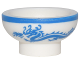 Part No: 34172pb02  Name: Minifigure, Utensil Bowl with Blue Rim and Dragon Pattern