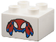 Part No: 3437pb131  Name: Duplo, Brick 2 x 2 with Red and Blue Spider Robot (Spider-Man Trace-E) Pattern