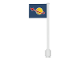 Part No: 3596pb06  Name: Flag on Flagpole, Straight with Classic Space Logo Pattern (Sticker) - Set 6970