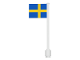 Part No: 3596pb29  Name: Flag on Flagpole, Straight with Sweden Pattern (Stickers)
