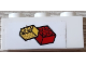 Part No: 3622pb157  Name: Brick 1 x 3 with Red and Yellow Bricks Pattern (Sticker) - Set 3310