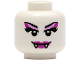 Part No: 3626cpb2239  Name: Minifigure, Head Alien Female Vampire with Magenta Lips, Fangs, and Bright Pink and Magenta Eye Shadow Pattern - Hollow Stud (BAM)