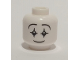 Part No: 3626cpb2325  Name: Minifigure, Head Mime Smiling Face, Black Star Eyes with White Pupils Pattern - Hollow Stud (BAM)
