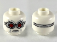 Part No: 3626cpb2420  Name: Minifigure, Head Silver Goggles with Red Lenses, Frown Pattern - Hollow Stud