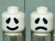 Part No: 3626cpb2617  Name: Minifigure, Head Dual Sided Ghost Large Black Eyes, Thick Smile / Frown Pattern - Hollow Stud