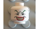 Part No: 3626pb0259  Name: Minifigure, Head Male Dark Green Eyebrows, Wide Smile with Red Lips, Crow's Feet Pattern (The Joker)