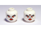 Part No: 3626pb0374  Name: Minifigure, Head Dual Sided Alien Black Eyebrows, Open Mouth and Two Red Eyes / Three Red Eyes Pattern