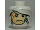 Part No: 3626pb0663  Name: Minifigure, Head Male White Wrappings with Buttons Pattern (SW Dengar)