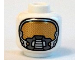 Part No: 3626pb1271  Name: Minifigure, Head Space Mask with Gold Face Port Pattern (Space Batman)
