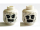 Part No: 3626pb1385  Name: Minifigure, Head Dual Sided Alien Gray Crazing, Sunken Eyes, Bared Teeth / Raised Left Eyebrow Open Mouth Pattern (Bizarro)