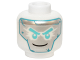Part No: 3626pb1416  Name: Minifigure, Head Dark Azure and Silver Mask and Medium Azure Eyebrows and Eyes Pattern (Zane)