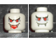 Part No: 3626px110  Name: Minifigure, Head Dual Sided Alien with Red Eyes, Fangs, Mouth Open / Mouth Closed Pattern (Vampire)