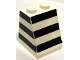 Part No: 3678apb17L  Name: Slope 65 2 x 2 x 2 without Bottom Tube with 3 Horizontal Black Stripes Pattern Model Left Side (Stickers) - Set 1554