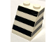 Part No: 3678apb17R  Name: Slope 65 2 x 2 x 2 without Bottom Tube with 3 Horizontal Black Stripes Pattern Model Right Side (Stickers) - Set 1554
