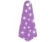 Part No: 37567  Name: Mini Doll, Cape Cloth, Friends, Long Narrow with Small Top Hole with Stars on Medium Lavender Background Pattern