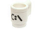 Part No: 3899pb001  Name: Minifigure, Utensil Cup with Black 'C:\' Pattern