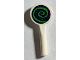 Part No: 3900pb07  Name: Minifigure, Utensil Signal Paddle with Green Spiral on Dark Purple Background Pattern (Sticker) - Set 75978
