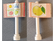 Part No: 3957pb03  Name: Antenna 4H with Flag with Yellow Sun, Blue Raindrops, Red Flower and Lime Apples Pattern (Sticker) - Set 3240