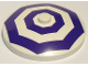 Part No: 3960pb020  Name: Dish 4 x 4 Inverted (Radar) with Solid Stud with 2 Dark Purple Octagons Pattern