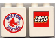 Part No: 4066pb142  Name: Duplo, Brick 1 x 2 x 2 with Boston Red Sox Logo with LEGO Logo on Back Pattern