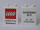 Part No: 4066pb400  Name: Duplo, Brick 1 x 2 x 2 with LEGO Fan Weekend 2011 Pattern