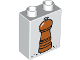 Part No: 4066pb604  Name: Duplo, Brick 1 x 2 x 2 with Pepper Mill Pattern