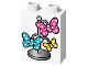 Part No: 4066pb632  Name: Duplo, Brick 1 x 2 x 2 with Jewelry Stand with Hanging Butterfly Bows Pattern