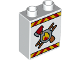 Part No: 4066pb634  Name: Duplo, Brick 1 x 2 x 2 with Fire Department Logo Pattern