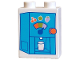 Part No: 4066pb847  Name: Duplo, Brick 1 x 2 x 2 with Dark Azure Juicer with Glass, Coral Cherry, Lime Apple, Lavender Strawberry Pattern