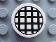 Part No: 4150pb026  Name: Tile, Round 2 x 2 with Black Grid Small Pattern