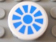 Part No: 4150pb069  Name: Tile, Round 2 x 2 with Blue Propeller Pattern (Sticker) - Set 8118
