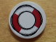 Part No: 4150pb107  Name: Tile, Round 2 x 2 with Red and White Life Preserver on Rope Outline Pattern (Sticker) - Set 8426