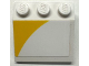 Part No: 4161pb04R  Name: Slope 33 3 x 3 with Yellow Curved Corner Panel Pattern Model Right Side (Sticker) - Set 75181