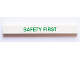 Part No: 4162pb243  Name: Tile 1 x 8 with Green 'SAFETY FIRST' Pattern (Sticker) - Set 42064