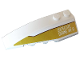Part No: 41748pb084  Name: Wedge 6 x 2 Left with 'SATELLITE DRONE XR-9' on Gold Background Pattern (Sticker) - Set 75970