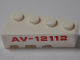 Part No: 41767pb06  Name: Wedge 4 x 2 Right with Red 'AV-12112' Pattern (Sticker) - Set 76049