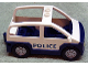 Part No: 4354c01pb01  Name: Duplo Car with 2 Studs on Roof, Dark Blue Base and 'POLICE' Pattern