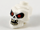 Part No: 43693pb06  Name: Minifigure, Head, Modified Skull with Red Eyes, Open Mouth and Missing Tooth Pattern